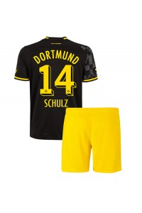 Borussia Dortmund Nico Schulz #14 Babyklær Borte Fotballdrakt til barn 2022-23 Korte ermer (+ Korte bukser)